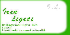 iren ligeti business card